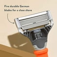 thumbnail image 3 of Harry's Razors for Men - Men's Razor Set with 5 Razor Blade Refills, Travel Blade Cover, 2 oz Shave Gel (Bright Orange) 1 ea, 3 of 9