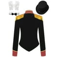 thumbnail image 2 of Doomiva Magician Costume Women Drum Major Uniform Circus Ringmaster Halloween Party Show Outfit Black M, 2 of 7