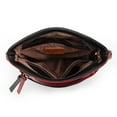 thumbnail image 5 of Montana West Multi Zip Pocket Large Crossbody Bag With Guitar Strap, Brown/Red, 5 of 7