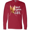 thumbnail image 3 of Inktastic West Virginia Girl- Butterfly Long Sleeve T-Shirt, 3 of 5