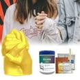 thumbnail image 1 of Kit de fundición de manos de recuerdo, Kit de moldeo de estatua de yeso DIY grande, sujeción manual, adecuado para parejas, bodas Comprar 2 barco 3, 1 of 9