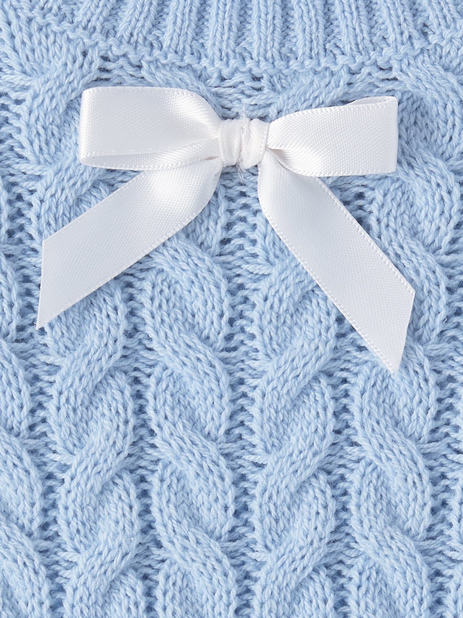 The Children's Place Girls Long Sleeve Cable Knit Bow Front Sweater, Sizes 12M-5T