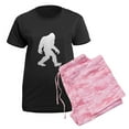 thumbnail image 5 of CafePress - White Bigfoot Silhouette Pajamas - Women's Short Sleeve Print T-Shirt and Pants Dark Cotton Pajama Set, 5 of 7