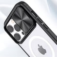 thumbnail image 2 of for iPhone Case,[Compatible with MagSafe] Transparent Crystal Slim with Slide Camera Lens Bumper Protection Cover Clear Soft Shockproof Cover Phone Case (Purple,iPhone 13), 2 of 6