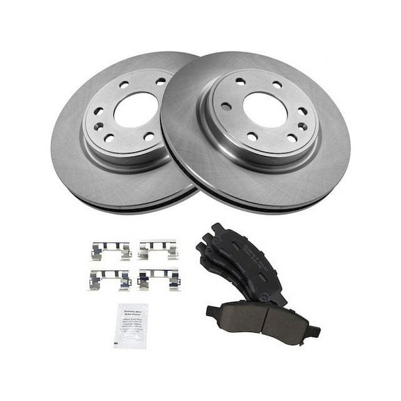 Front Brake Pad and Rotor Kit - Compatible with 2009 - 2017 Chevy Traverse 2010 2011 2012 2013 2014 2015 2016