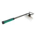thumbnail image 2 of Luxcidy Weed Removal Tool, Garden Weeding Tools Manganese Steel Hand Weeder Tool with Handle, 11 Teeth Dual Purpose Manual Weeders Tool Weed Pulling Tool for Garden (Glue Handle), 2 of 3