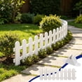 thumbnail image 5 of Plastic Garden Fence Border Edging Picket Fence With Stakes Lawn Flower Bed Divider Outdoor Garden Decor Easy Install Durable Reusable, Plant Protection Space Divider, for Garden Yard Lawn Use, 5 of 5