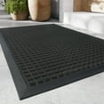 thumbnail image 1 of CHUANK Outdoor Mat Non Slip Door Mat 17”x30” Front Door Mats Absorbent Rubber Welcome Mat Low Profile Dirt Trapper Entry Rug Heavy Duty Durable Outdoor Doormat Checker Grey, 1 of 9