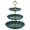 Green, variant on ShundaCat 3 Tier Dessert Serving Stand, Plastic Scalloped Tray with Gold-Tone Handle, White