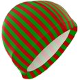 thumbnail image 1 of FYBTO Swimming Cap Red Green Striped Unisex Adult FYBTO Polyester, 1 of 4