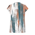 thumbnail image 6 of Short Sleeve Shirts for Women Casual Soft V Neck Boho Basic Tee Tops Summer Outfit Clothes Summer Tops For Women, 6 of 7