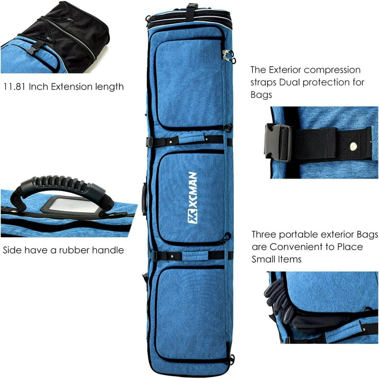 バクマン XCMAN Adjustable Length Padded Snowboard Bag with Handles for Air