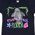 thumbnail image 4 of Inktastic Miami Beach Florida Cute Swimming Manatee Boys or Girls Baby Bodysuit, 4 of 5