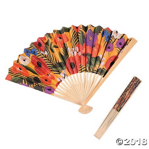 Cuban Party Folding Fans Walmart Com