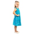 thumbnail image 4 of Baby Girls Casual Dress Shoulder Bow Kids Summer Party Sleeveless Dresses in Galaxy-Turquoise, Size 11-12, 4 of 6