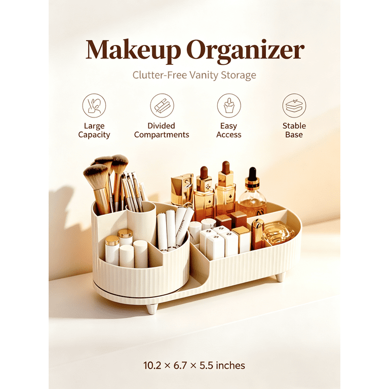 Govvep Rotating Makeup Organizer, 360° Spinning photo 6