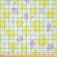 thumbnail image 2 of Ambesonne Garden Art Fabric by the Yard Microfiber, Pastel Watercolor Petals, 1 Yard, Yellow Lilac White, 2 of 4