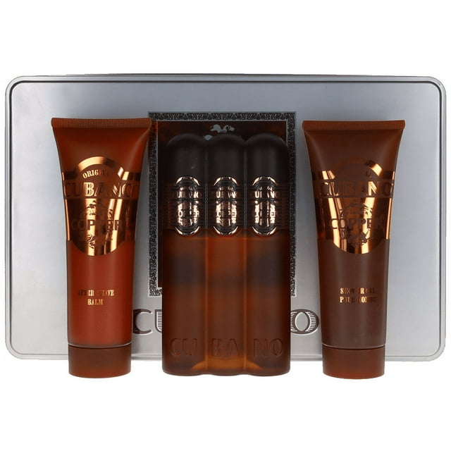 Copper By Cubano For Men Set: EDT+After Shave Balm+Shower Gel (4.0+4.0+4.0)oz NEW