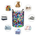 thumbnail image 6 of Kll Colorful Tie Dye Stained Glass 2 Waterproof Foldable Laundry Hamper Bucket With Handles For Storage Bin,Kids Room,Home Organizer (Small), 6 of 8