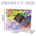thumbnail image 4 of Suministros de arte, paquete de 150 juegos de arte, juegos de dibujo, kits de arte de pintura, suministros de arte para niñas, caja de arte de regalo creativa para niños, niñas, niños y, 4 of 7