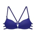 thumbnail image 2 of LLYWEY Tshirt Bras for Women No Underwire Bras Women Front Closure Ladies Full Coverage Bra Style-1091 Women Scoop Bra Feature Adult Female Running Sports Bras Blue 36B, 2 of 5
