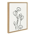 thumbnail image 2 of Kate and Laurel Sylvie Botanical Sketch Print No 3 Framed Canvas Wall Art by The Creative Bunch Studio, 18x24 Natural, Minimalist Abstract Botanical Print for Wall, 2 of 9