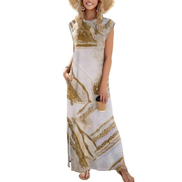 Vestido Zeagoo para mujer, casual, floral, largo, verano, playa, talla M