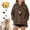 Coffee, variant on Pet Carrier Hoodie with Pouch, Pet Pouch Pull Pocket Kangaroo Sweatshirt with Side Zip