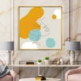 thumbnail image 2 of Designart 'Minimal Portrait of Female Face Drawn With One Line I' Modern Framed Canvas Wall Art Print, 2 of 5