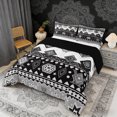 thumbnail image 2 of Erosebridal Geometric Aztec Full Size Comforter Sets, Black White Bohemian Bedding Sets, Black Reversible 3 Pieces, 1 Comforter and 2 Pillowcases, 2 of 6