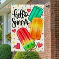 thumbnail image 2 of Summer House Flag Popsicles Double Sided 28x40 Inches Large Burlap Welcome Seasonal Welcome Yard Decoration for Outside Porch CF1813-40, 2 of 3