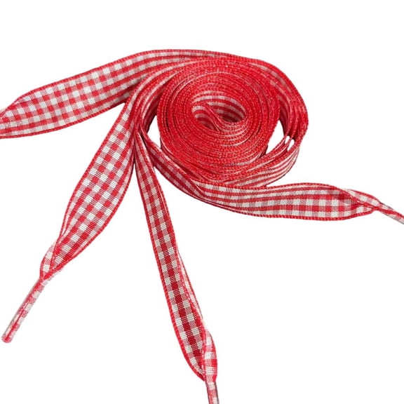 MOMOJIA Checkered Shoelaces Flexible Polyester Easy Maintenance For Various Shoe Types