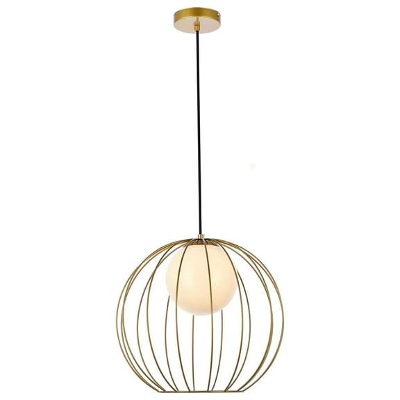 Wetzel 1 light brass pendant