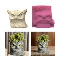 thumbnail image 2 of Silicone Flower Pots Mold Flower Vase Molds Owl Shape Silicone Texture for Succulent Planter and Resin Casting Craft, 2 of 5