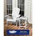 thumbnail image 4 of WINSOON Small Outside Adirondack Square Side Table,Single Layer - White, 4 of 7