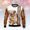 thumbnail image 3 of Suéter feo de punto divertido de Navidad de algodón con diseño de Papá Noel para mascotas, suéter informal vintage de invierno estilo Harajuku, jersey retro de manga larga con impresión 3D, 3 of 5