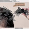 thumbnail image 2 of 2pcs Black Matte Bowknot Mesh Hair Clip Girl Small Hairpin Bobby Pin for Girls, 2 of 5