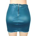 thumbnail image 4 of vigerkar Womens Leather Mini Skirt, High Waisted Bodycon Pencil Skirt for Women and Teens, Party Short Skirt Blue, S, 4 of 4