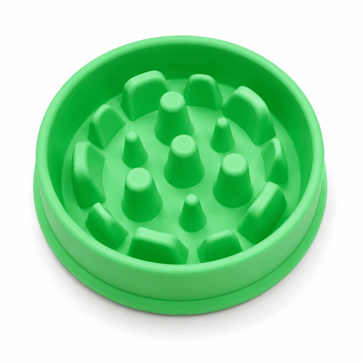 Silicone Slow Feeder Bowl for Dogs and Cats Food-Grade Pet Slow Eating Bowl with Non-Slip Base Anti-Tip Puzzle Feeding Dish for Kibble and Daily Pet Meals 7.9 x 7.9 x 1.3 in