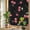 Red Black, variant on Cherry Rustic Privacy Window Film, Decorative Stained Glass Window Film, Spring Summer Tropic Fruit Black Resuable Rainbow Static Cling for Home Bathroom Living Room Glass Door 23.6"x59"