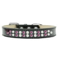 thumbnail image 5 of Dog, Puppy  Pet Ice Cream Collar, "Two Row Pearl and Bright Pink Crystal Rimsets", 5 of 5