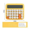 thumbnail image 2 of Calculadora cuadrada de 12 dígitos, papelería, pantalla LCD grande, calculadora de oficina, escuela, portátil dual, amarilla, 2 of 5