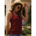 thumbnail image 5 of Women V Neck Tank Tops Ribbed Sleeveless Casual Tops Shirts, 5 of 6