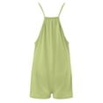 thumbnail image 4 of Loose Fit Solid Color Overalls,Women Overall Shorts Summer Rompers Baggy Overalls Short with Pockets, 4 of 5