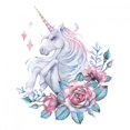 thumbnail image 2 of Rose Vignette Watercolor Unicorn Wall Decal Wallmonkeys Peel and Stick Decals for Girls (18 in H x 18 in W) WM502783, 2 of 4
