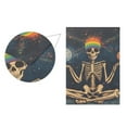 thumbnail image 5 of Yayeee Garden Flag 12" x 18" Double Sided Outdoor Yard Lawn Holiday Decorations, Skeleton with Rainbow, 5 of 6