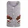thumbnail image 3 of The Worthy Dog Cardigan Chaussette Singe pour Chiens, Très Petit, Gris, 3 of 4