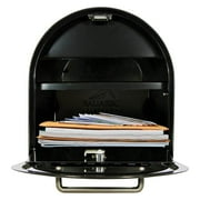 Gibraltar Mailboxes Reliant Large, Locking, Post Mount Mailbox, Black, MB981B01