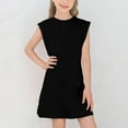thumbnail image 4 of Jinhomg Sleeveless Summer Dress for Girls Casual Solid Midi Tank Dresses with Pockets Black 5 Years, 4 of 9
