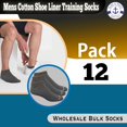 thumbnail image 2 of Yacht & Smith Wholesale Men's 97% Cotton Shoe Liner Training Socks Size 10-13, No Show Thin Low Cut Sport Ankle Socks (24 Pairs Assorted), 2 of 6